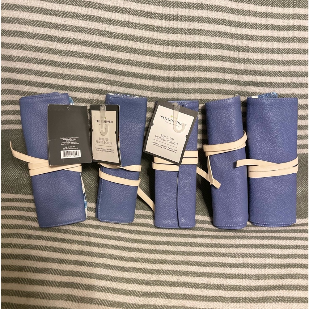 Threshold Roll-Up Pencil Pouches (5)‎ NWT